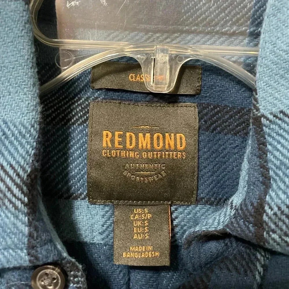 REDMOND PLAID STRETCH FLANNEL SHIRT Men’s Size Small - Picture 2 of 2